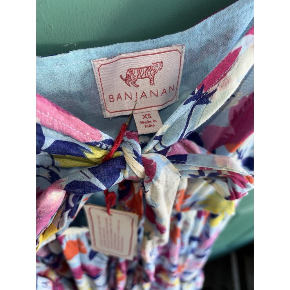 Banjanan Serafina XS Maxi Floral Ruffle Dress Fiesta Sky - Picture 10 of 11